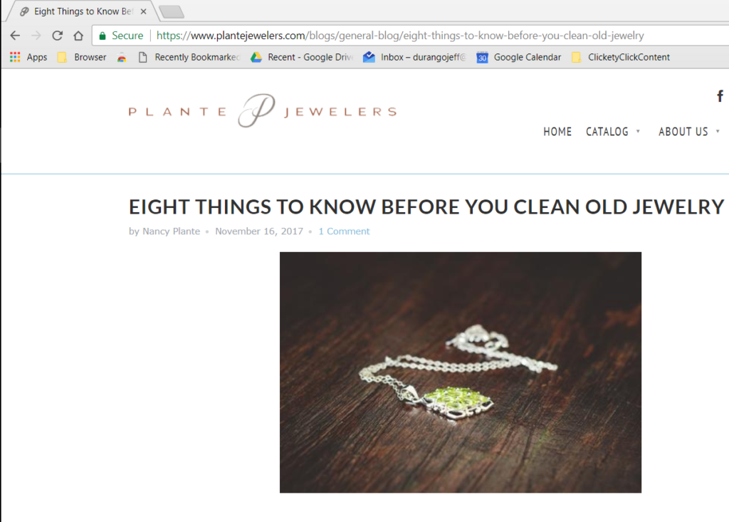 Ecommerce SEO - 8 Things to Know Before You Clean Old Jewelry