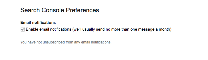 Negative SEO - How to Avoid It with White Hat SEO - Enable Email Notifications in Google Search Console Prefernces